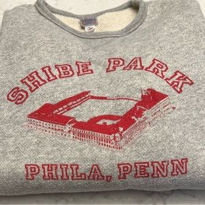 Ebbets Field Flannels crewneck sweatshirt Shibe Park Philadelphia, size M